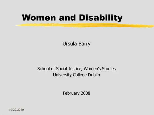 Women and Disability