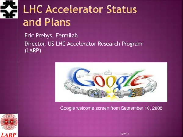 LHC Accelerator Status and Plans