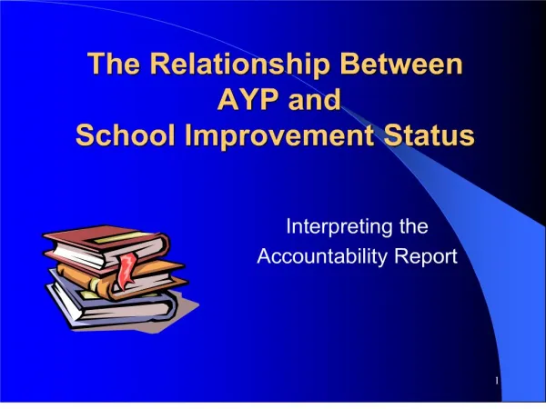 The Relationship Between AYP and School Improvement Status