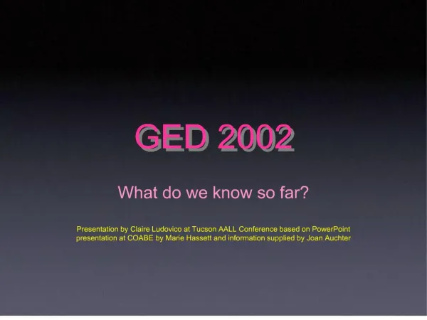 GED 2002