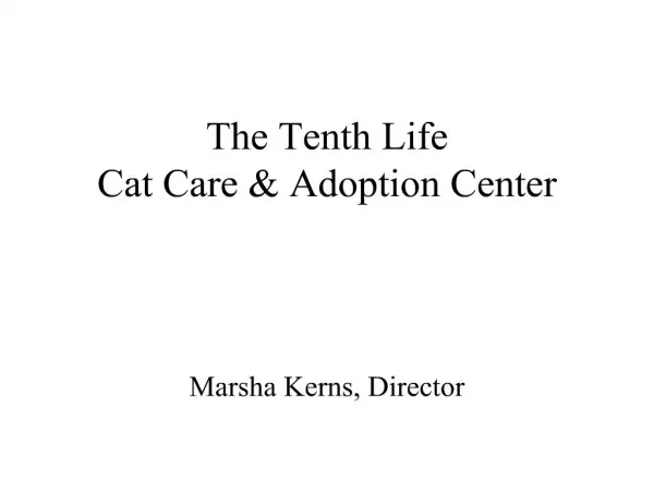 The Tenth Life Cat Care Adoption Center
