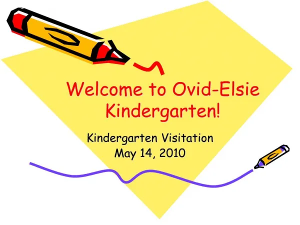 Welcome to Ovid-Elsie Kindergarten