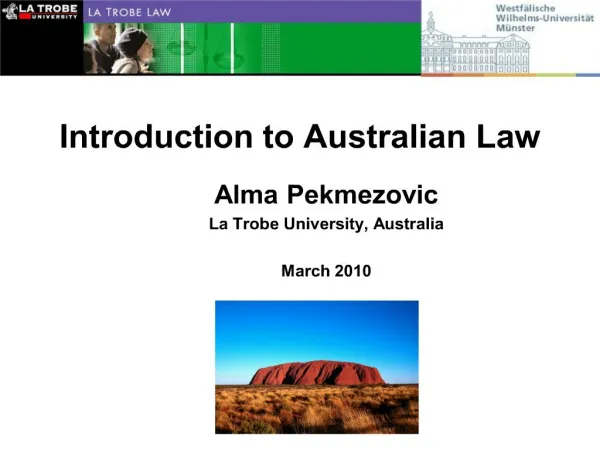 Introduction to Australian Law