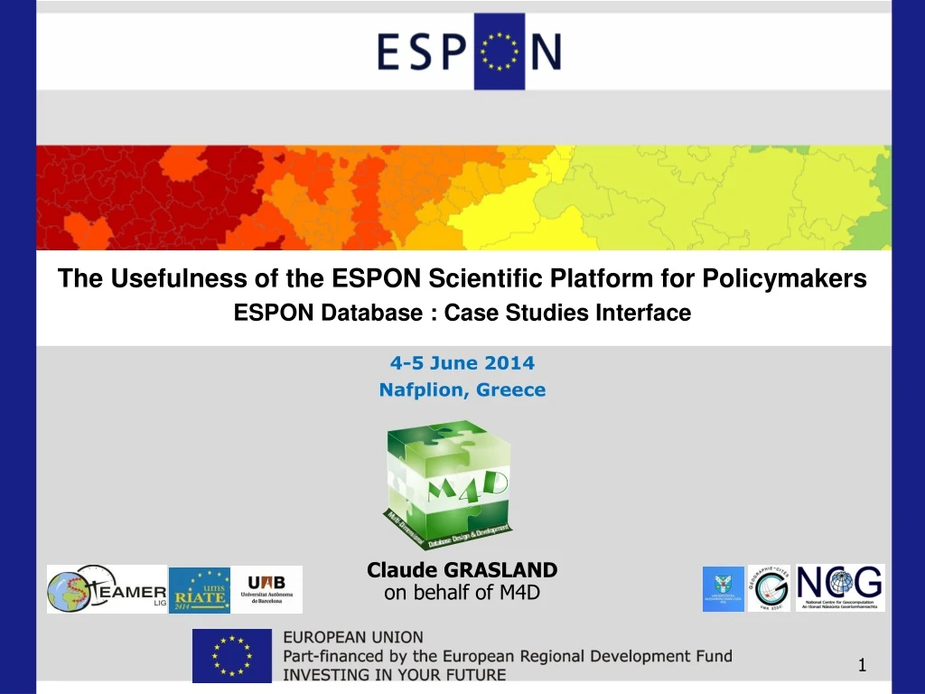 the usefulness of the espon scientific platform