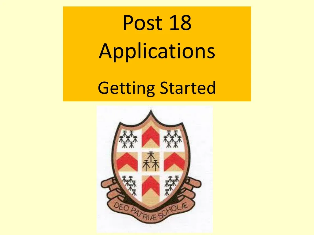 post 18 applications getting started