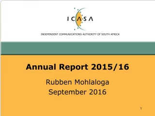 Annual Report 2015/16 - slide 1