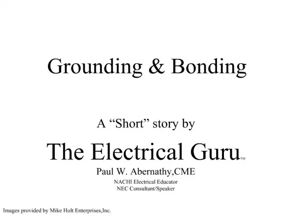 Grounding Bonding