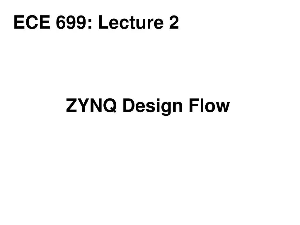 ece 699 lecture 2