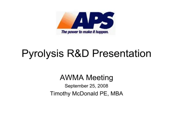 Pyrolysis RD Presentation