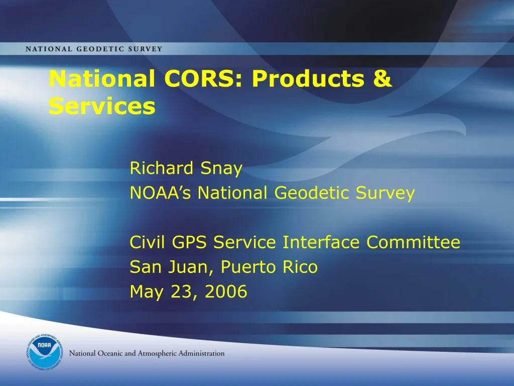 national cors products services