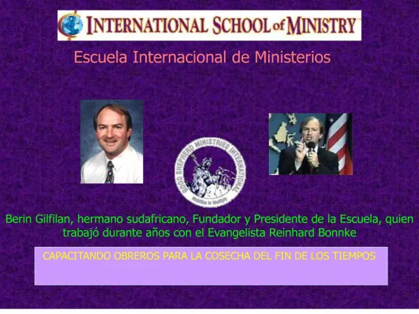 ESCUELA INTERNACIONAL DEL MINISTERIO