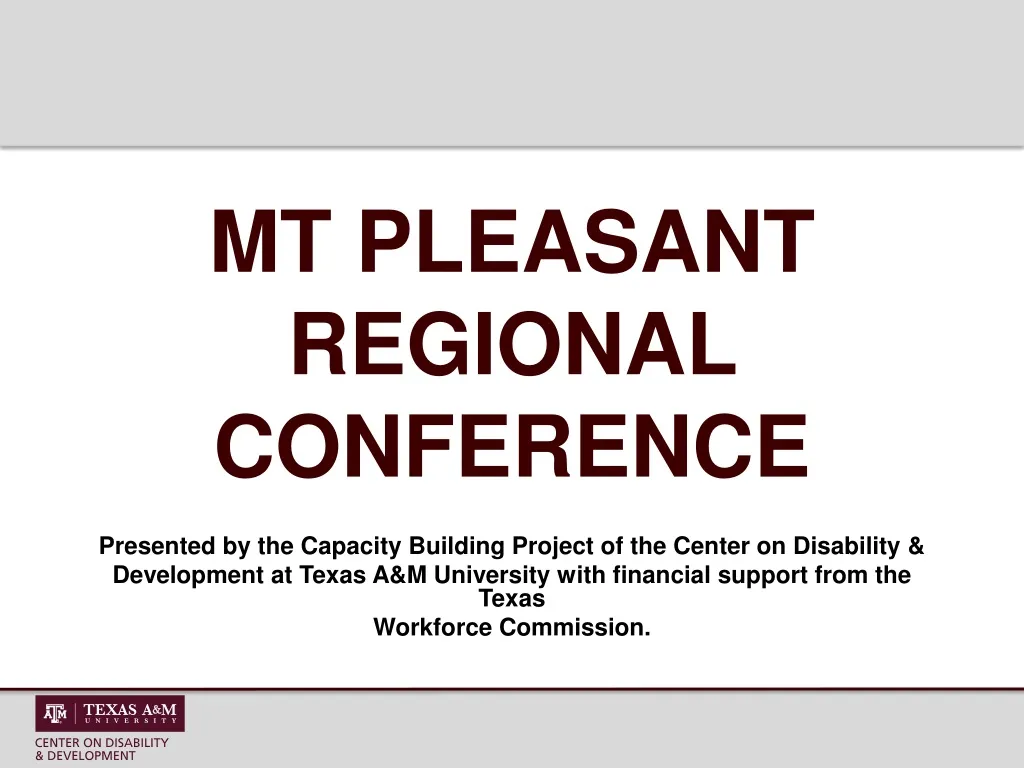 mt pleasant regional conference