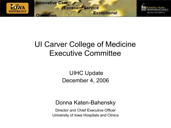 UI Carver College of Medicine Executive Committee