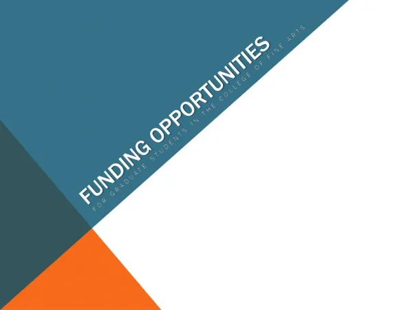Funding opportunities