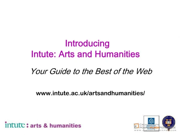 Introducing Intute: Arts and Humanities
