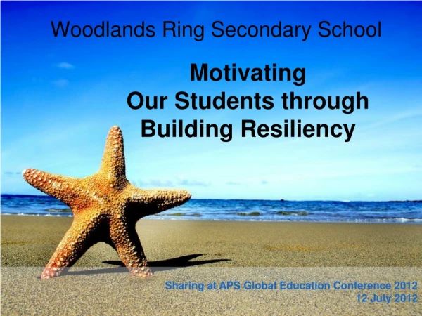 Motivating Our S tudents through Building Resiliency