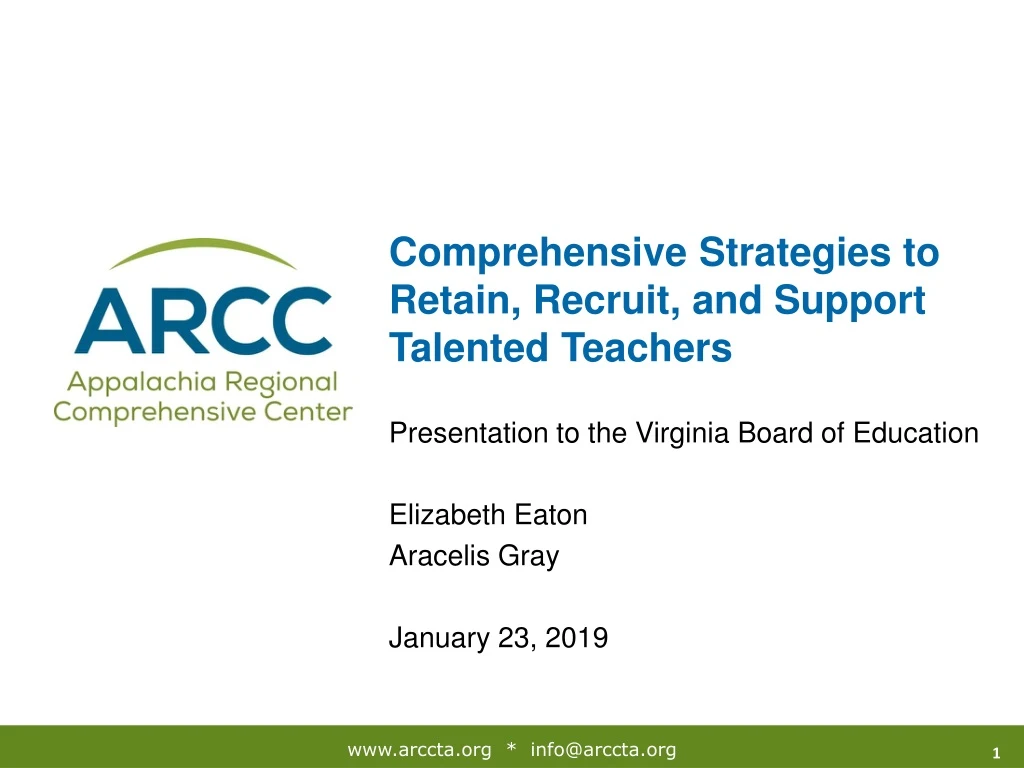 comprehensive strategies to retain recruit and support talented teachers