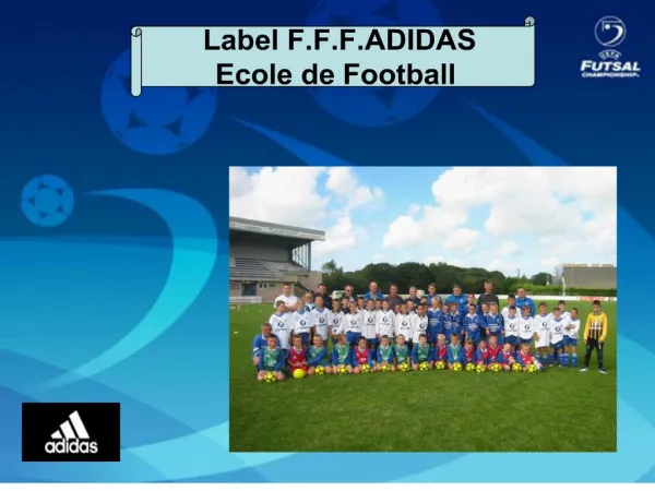 Label F.F.F.ADIDAS Ecole de Football