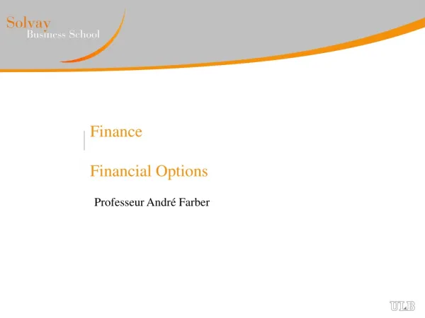 Finance Financial Options