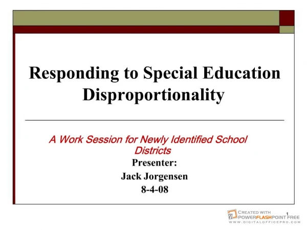 disproportionality in special education referrals and placements