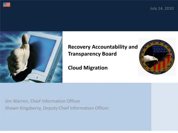 Recovery Accountability and Transparency Board Cloud Migration
