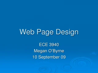 Web Page Design - slide 1