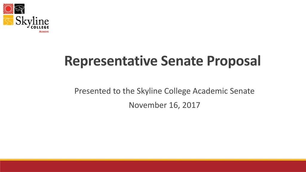 representative senate proposal