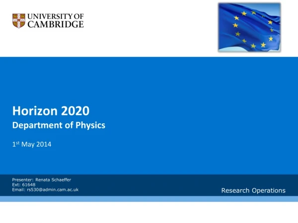 Horizon 2020 Department of Physics