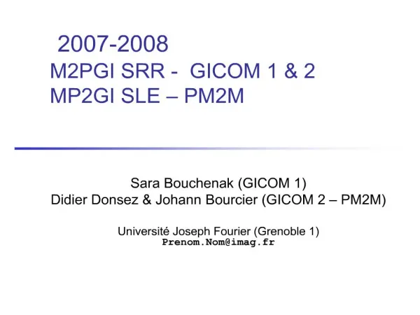 2007-2008 M2PGI SRR - GICOM 1 2 MP2GI SLE PM2M