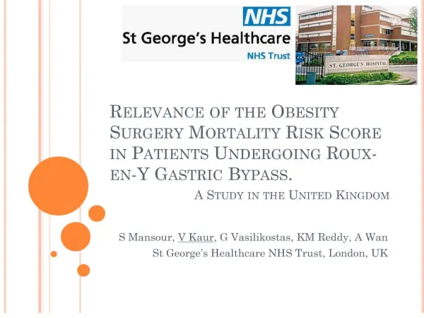 Relevance of the Obesity Surgery Mortality Risk Score in Patients Undergoing Roux-en-Y Gastric Bypass. A Study in the