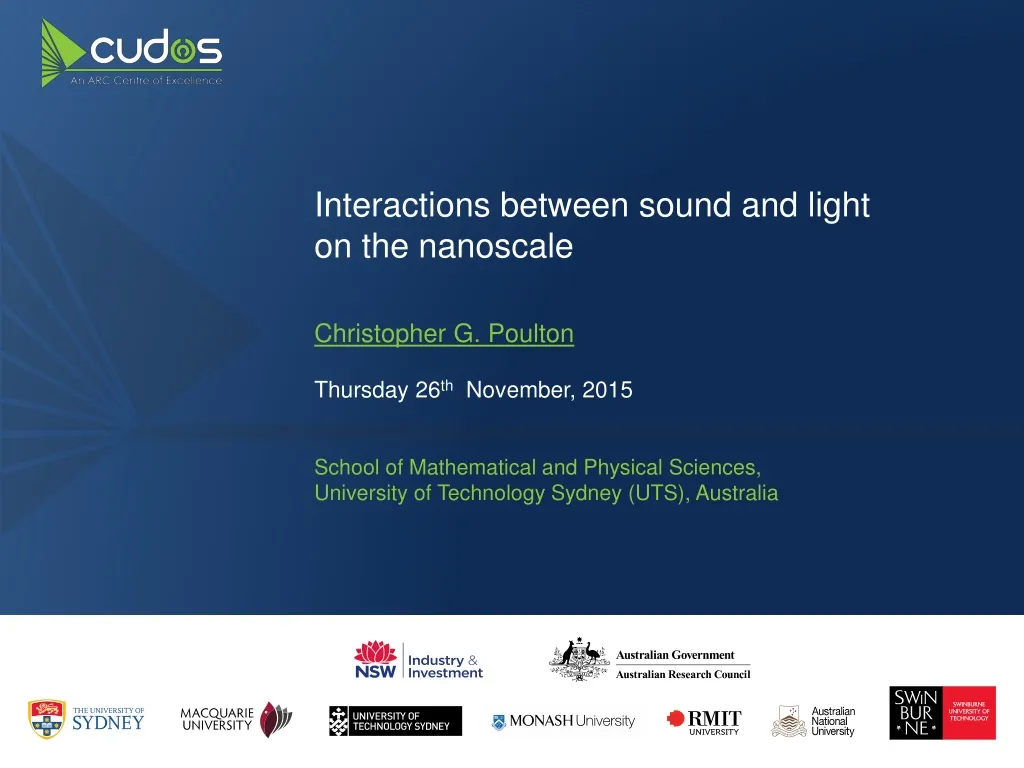 interactions between sound and light