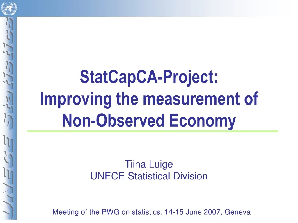 statcapca project improving the measurement of non observed economy
