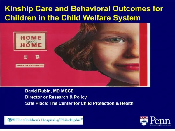Kinship Care and Behavioral Outcomes for Children in the Child Welfare System