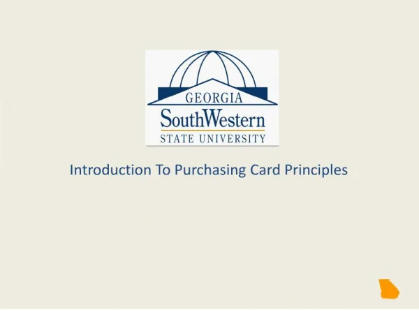 Introduction To Purchasing Card Principles