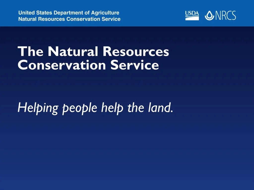 the natural resources conservation service