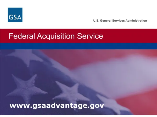 Section 1: Searching on GSA Advantage