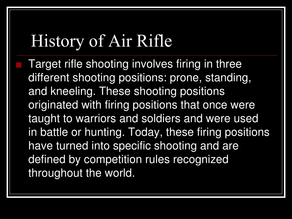 history of air rifle