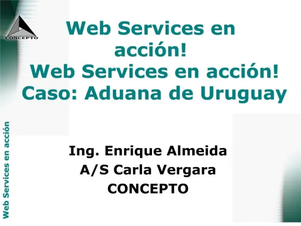 Web Services en acci n Caso: Aduana de Uruguay