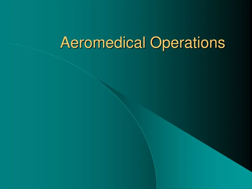 aeromedical operations