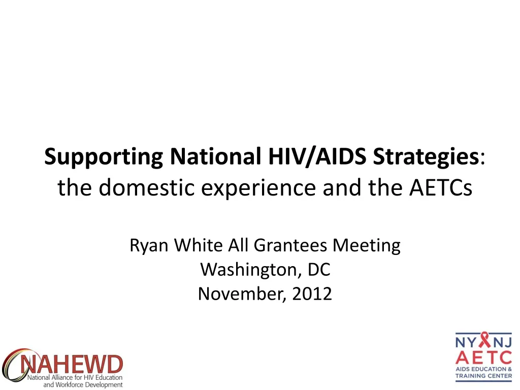 supporting national hiv aids strategies