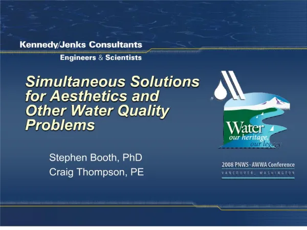 Simultaneous Solutions for Aesthetics and Other Water Quality ...