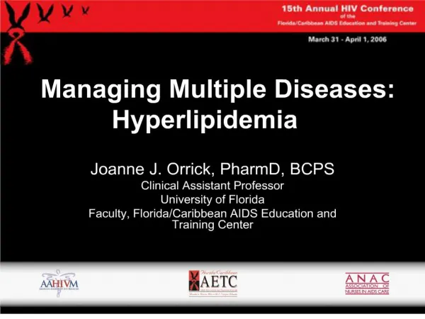 Managing Multiple Diseases: Hyperlipidemia