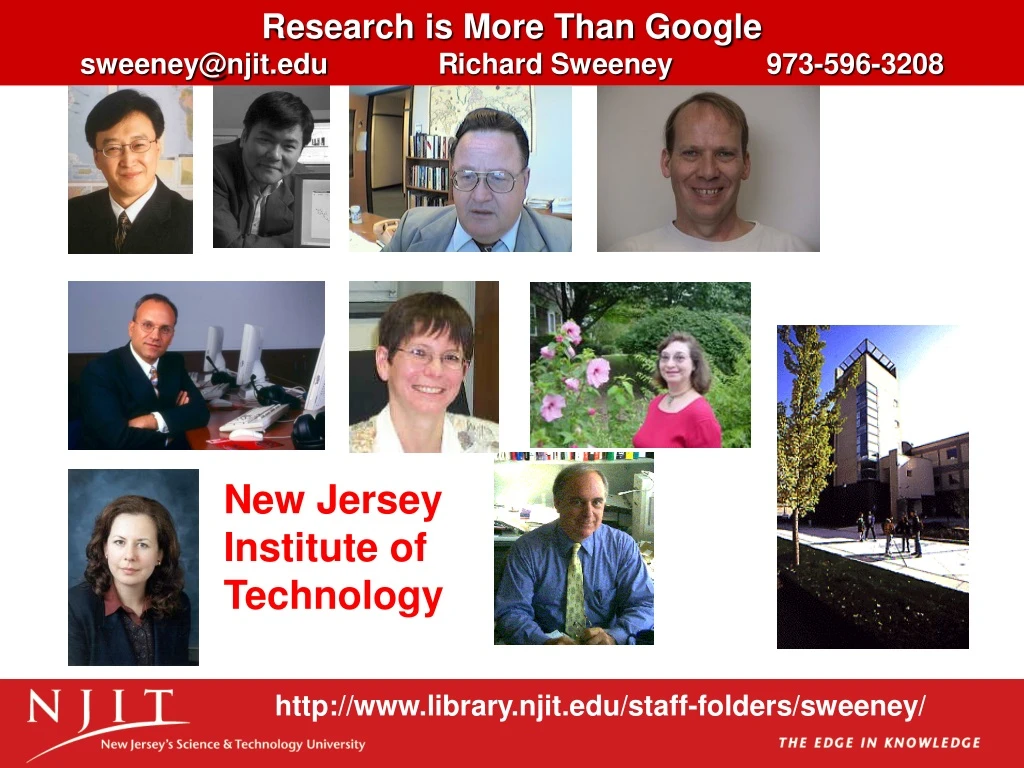 research is more than google sweeney@njit