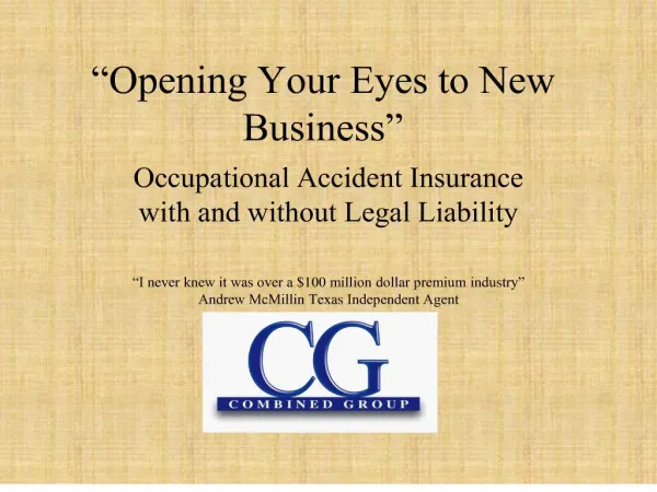 Opening Your Eyes to New Business