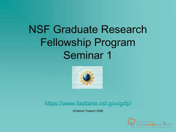 Nsf Grfp Seminar 1 In 2006