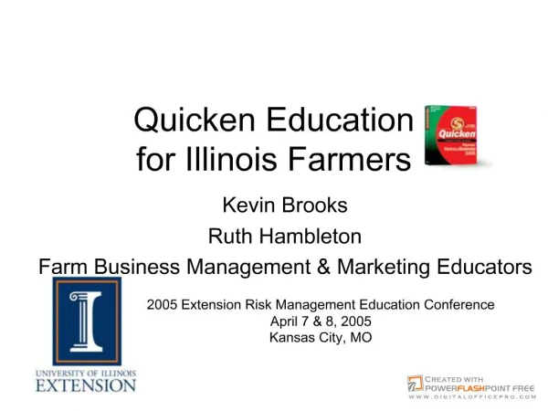 Quicken Education for Illinois Farmers