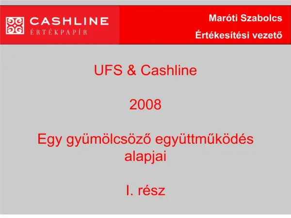 UFS Cashline 2008 Egy gy