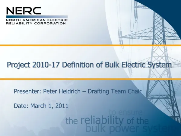 Project 2010-17 Definition of Bulk Electric System