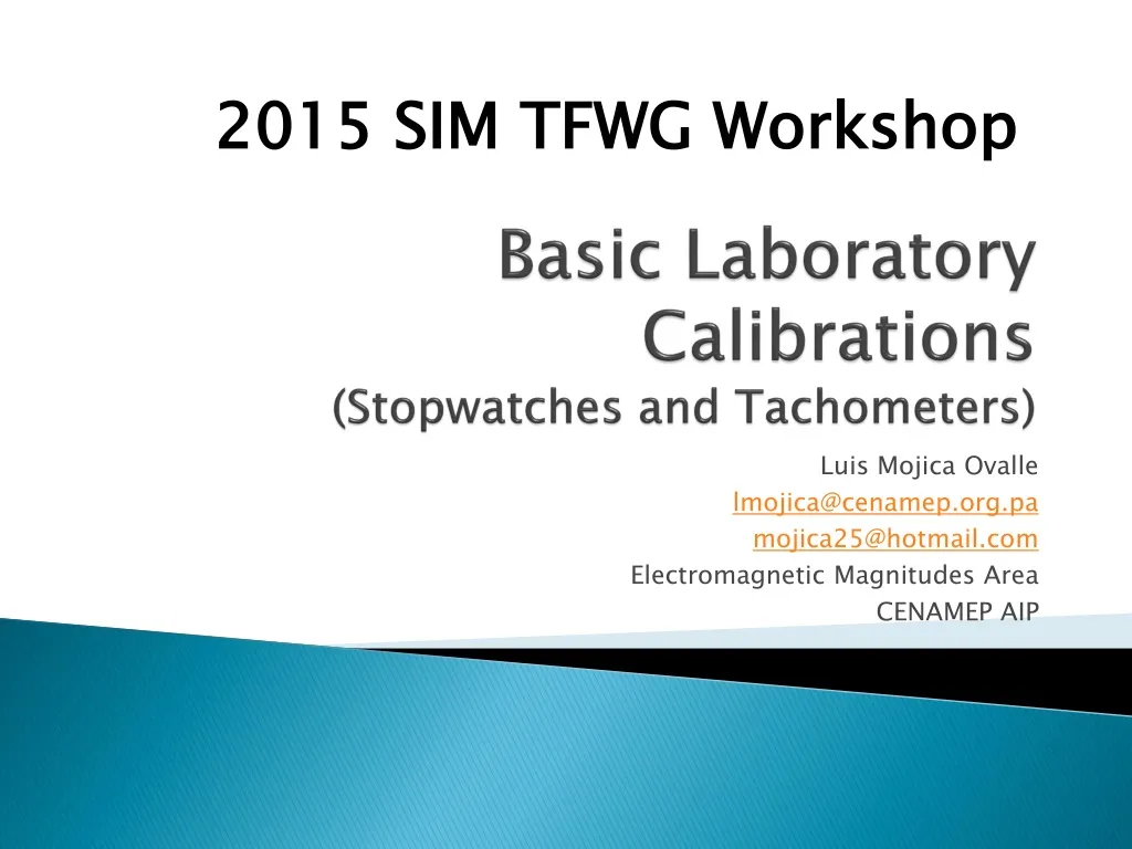 basic laboratory calibrations stopwatches and tachometers