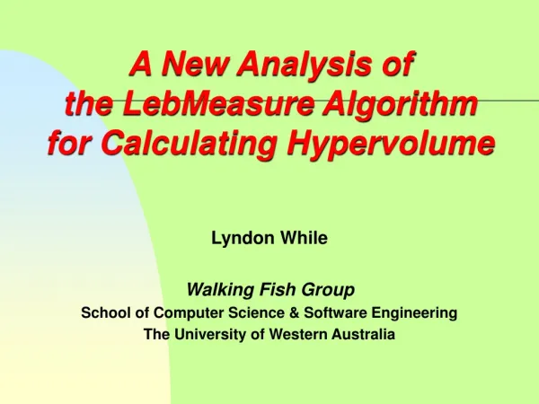 A New Analysis of the LebMeasure Algorithm for Calculating Hypervolume